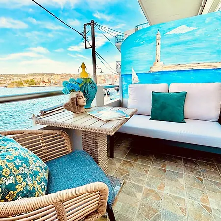 Orpheus House Beachfront 2br With Balcony & Sea View Walk To Old Town * Ханья (Крит)